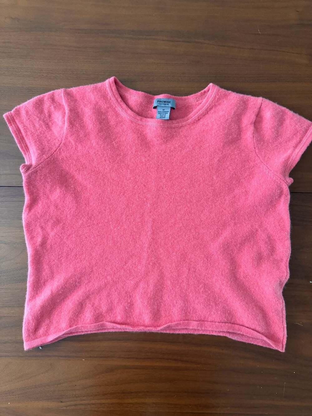 Premise Cashmere Short Sleeve Sweater Pink Size M